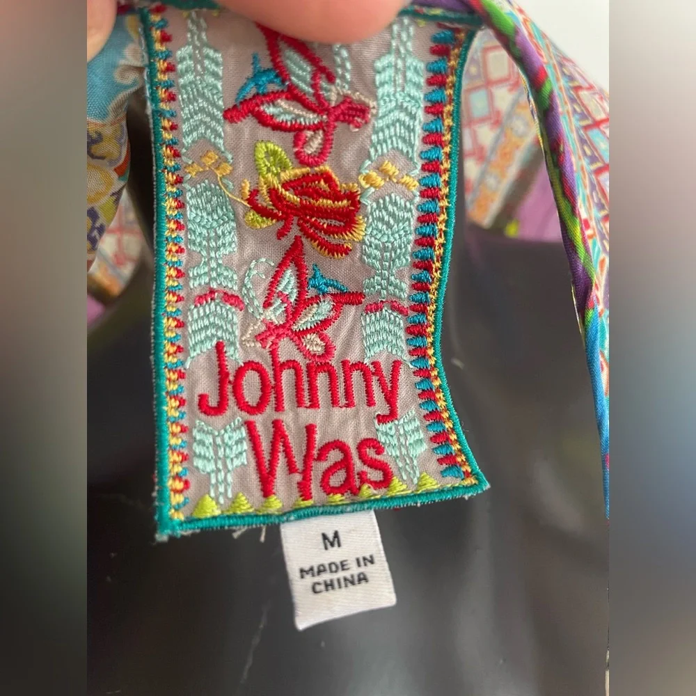 Johnny Was Multicolor Embroidered Top - Picture 6 of 7